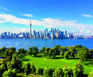 Toronto skyline and Lake Ontario