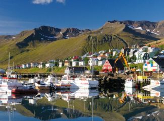 Waterfall at Westfjords Iceland