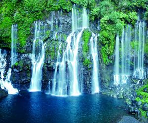Beautiful waterfalls of Reunion Island