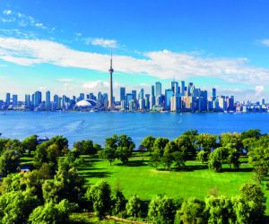 Toronto skyline and Lake Ontario